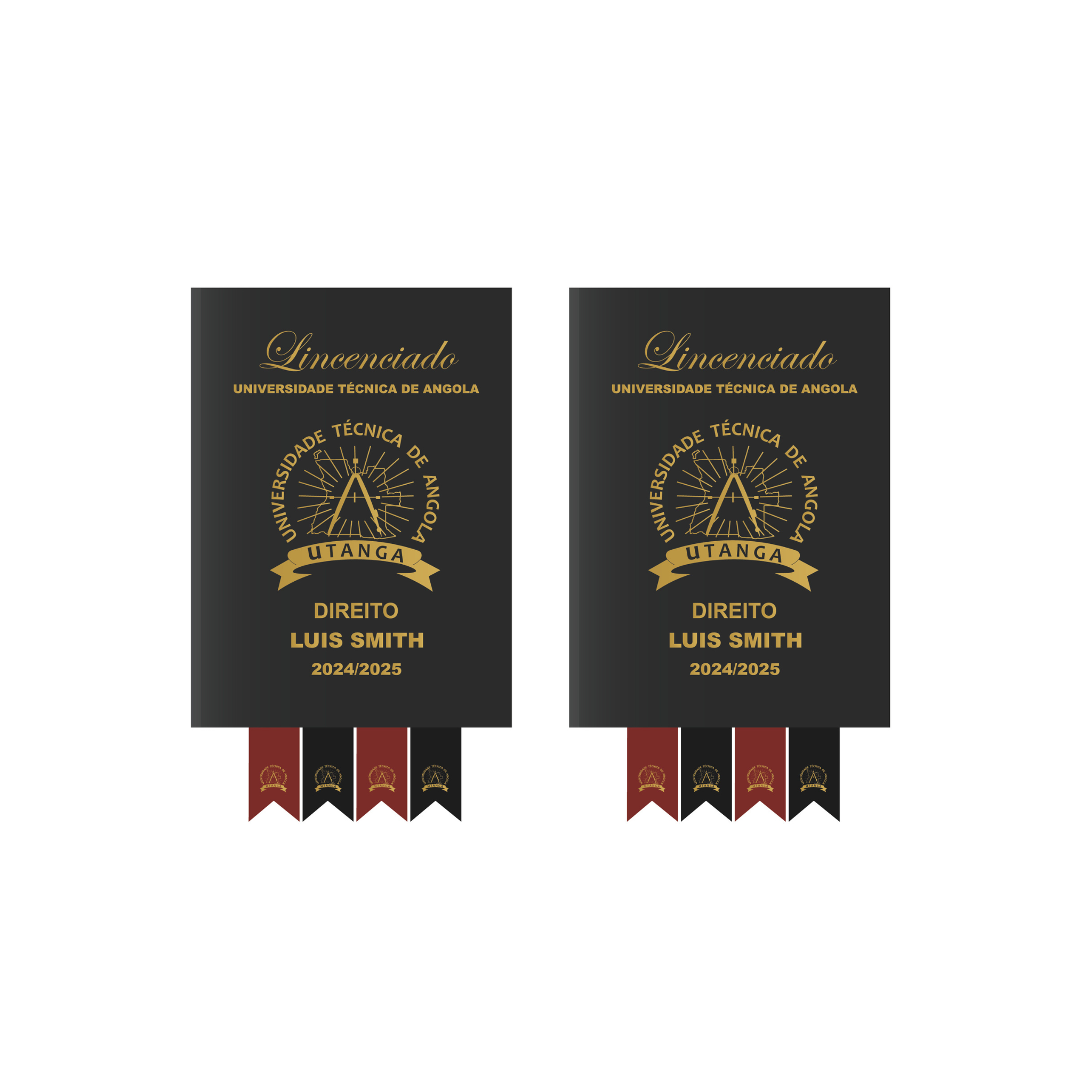 KIT DE OUTORGA (1 BECA / 1 CHAPEU / 1 FAIXA / 1 CINTO 1 CAPA DURA / 4 FAIXAS / 4 EMBLEMAS EM BORDADO)