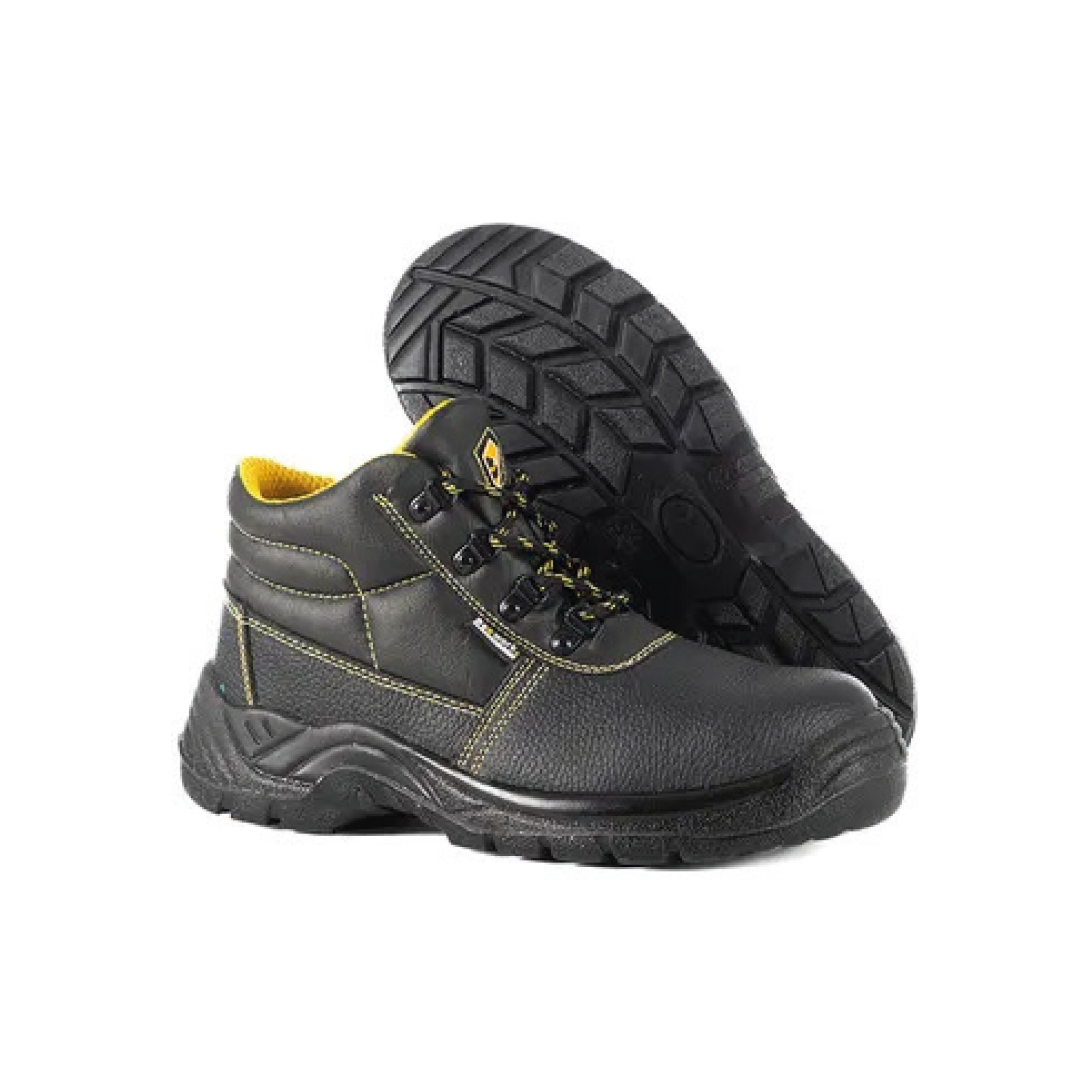 BOTA DE TRABALHO COM PALMILHA E BIQUEIRA DE PROTEÇÃO